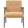 vidaXL Fauteuil Beige 59 x 75 x 78 cm Krullend Wol-achtig Stof