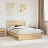 vidaXL Bedframe met lade Sonoma Eiken 150 x 200 cm Ingenieurshout