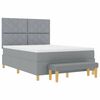vidaXL Boxspring bed met matras Lichtgrijs 160 x 200 cm Stof
