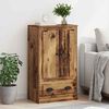 vidaXL Highboard met lade Oud Hout 60 x 35,5 x 103,5 cm Bewerkt hout