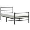 vidaXL Bedframe met hoofd- en voeteneinde&nbsp;metaal zwart 107x203 cm