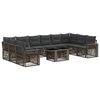 vidaXL Tuinbankenset 11 st Grijs en Donkergrijs poly rattan