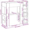 vidaXL Loft Bedframe met Bureau Gerookt eiken 90 x 200 cm Bewerkt hout