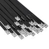 vidaXL Kabelbinders 250 st 7,9 x 700 mm Zwart