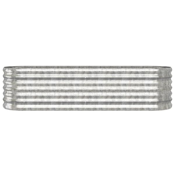 vidaXL Plantenbak 152x40x36 cm gegalvaniseerd staal zilverkleurig