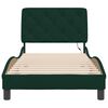 vidaXL Bedframe met LED zonder matras fluweel donkergroen 80x200 cm
