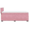 vidaXL Boxspring met matras fluweel roze 80x200 cm