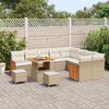 vidaXL Tuinbankenset met kussen 12 pcs Beige en Cr&egrave;me