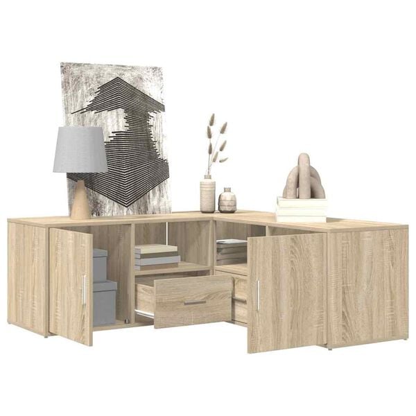 vidaXL Hoekkast 200x40x45 cm bewerkt hout sonoma eikenkleurig