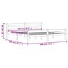 vidaXL Bedframe massief grenenhout wit 180x200 cm