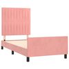vidaXL Bedframe met hoofdeinde fluweel roze 90x190 cm