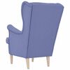 vidaXL Fauteuil 74x84x100 cm stof jeansblauw