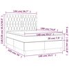 vidaXL Boxspring met matras en LED stof cr&egrave;mekleurig 140x190 cm