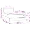 vidaXL Boxspring met matras en LED kunstleer grijs 120x190 cm