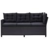 vidaXL Buitenmeubelsets Zwart poly rattan
