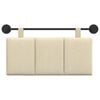 vidaXL Hangend Hoofdeinde Wandgemonteerd Cr&egrave;me 90 x 55 x 5 cm Stof