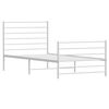 vidaXL Bedframe met hoofd- en voeteneinde metaal wit 90x190 cm