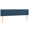 vidaXL Boxspring met matras fluweel donkerblauw 160x200 cm