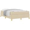 vidaXL Bedframe met matras Cr&egrave;me 140 x 190 cm Stof