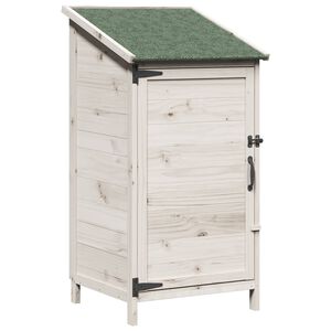 vidaXL Tuinschuur met dak Wit 59 x 56 x 113,5 cm Massief Vurenhout