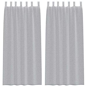 vidaXL Voile Gordijn 2 st Donkergrijs 225 x 140 cm Polyester