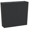 vidaXL Plantenbak met uitneembare bak rattan-look 12/44 L PP antraciet