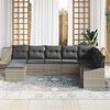 vidaXL Tuin Sofa Set met kussen 8 pcs Lichtgrijs poly rattan