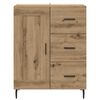 vidaXL Dressoir met lade Artisan Eiken 69,5 x 34 x 90 cm