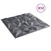 vidaXL Wandpanelen 12 pcs Amethist Grijs 50 x 50 cm XPS Schuim