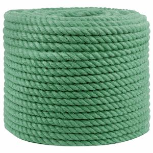 vidaXL Jute Touw 10 mm Groen 100% Tossa jute
