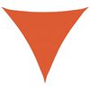 vidaXL Zonnezeil 160 g/m&sup2; driehoekig 5x5x5 m HDPE oranje