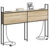 vidaXL Opberghoofdbord met Oplaadstation Sonoma eiken 143 x 15 x 98 cm