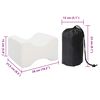 vidaXL Knee Pillow Wit Traagschuim en polyester 26 x 21,5 x 15 cm
