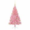 vidaXL Kunstmatig Voorverlicht Kerstboom met 150 LED Roze 120 cm PVC