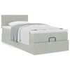 vidaXL Ottoman bed met matras 90x200cm fluweel lichtgrijs