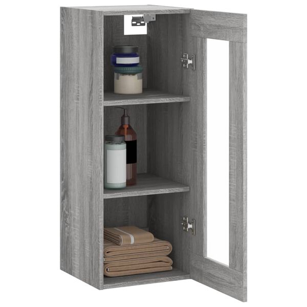 vidaXL Hangkast 34,5x34x90 cm grijs sonoma eikenkleurig