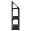 vidaXL Wandrek 3-laags 80x21x78,5 cm bewerkt hout zwart