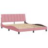 vidaXL Bedframe zonder matras "Hanko" fluweel roze 160x200 cm