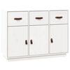 vidaXL Dressoir 100x40x75 cm massief grenenhout wit