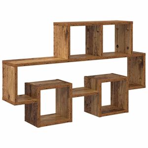 vidaXL Wandplank Muurmontage Oud hout 82 x 15 x 51 cm Bewerkt hout