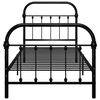 vidaXL Bedframe metaal zwart 90x200 cm