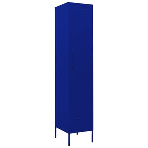 vidaXL Lockerkast 35x46x180 cm staal marineblauw