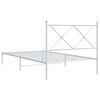 vidaXL Bedframe met hoofdbord metaal wit 100x190 cm