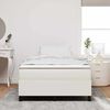 vidaXL Boxspring bed Cr&egrave;me en Wit 203 x 120 x 60 cm Katoenen stof