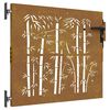 vidaXL Poort 85x75 cm bamboe-ontwerp cortenstaal