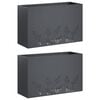 vidaXL Plantenbak 2 st Antraciet 80 x 20 x 49 cm Koudgewalst staal