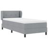 vidaXL Boxspringbed met matras Lichtgrijs 100 x 200 cm Stof
