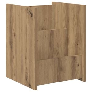 vidaXL Tijdschrift Rek Artisan Eiken 35 x 35 x 45 cm Bewerkt hout