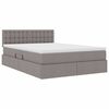 vidaXL Opbergbed met matras met matras Taupe 140 x 200 cm Bewerkt hout