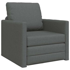 vidaXL Slaapbank 60cm Donkergrijs Stof